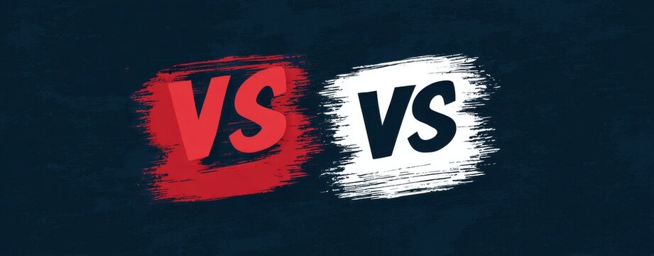 Versus Competition Concept: A dynamic design that captures the essence of competition, with bold VS letters set against a striking background. It encapsulates the spirit of challenge, comparison.