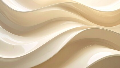 Obraz premium Abstract Beige Waves Background - Smooth, Elegant, and Modern Design.