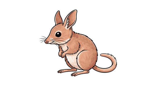 Adorable bilby standing upright, featuring its long ears and pointed snout, a unique and endangered Australian marsupial.