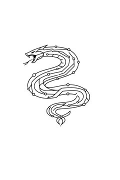 Futuristic Serpen, Circuit Line Art