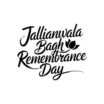 Jallianwala Bagh Remembrance Day Handwritten Typography