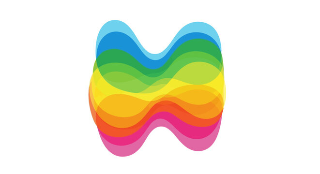 Colorful Rainbow Tooth Shaped Object Closeup.