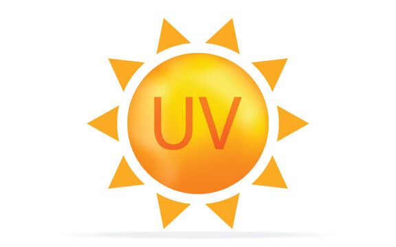 Uv radiation, great design for any purposes. Danger warning icon. Arrow icon. Uv radiation for concept design.
