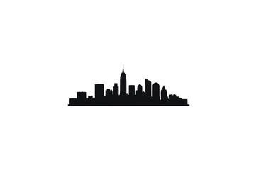 Fototapeta premium New york city manhattan skyline creating urban silhouette