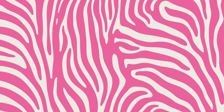 Pink and white zebra print pattern design element texture background