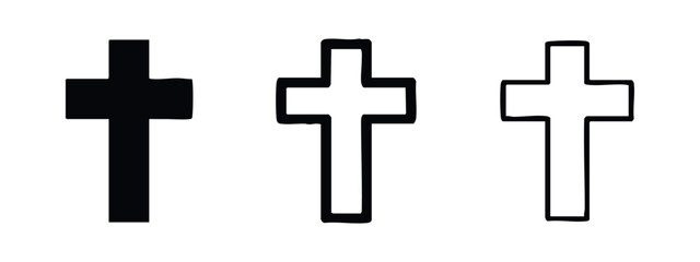 Fototapeta premium Christian Cross Symbol Icon for Faith and Religious Themes