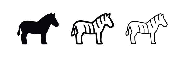 Obraz premium Zebra icon set