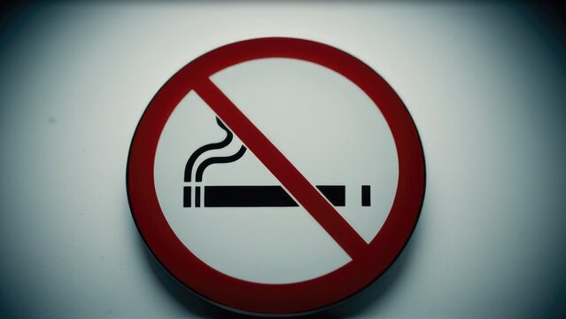A clear no smoking sign on a white background, perfect for use in offices or public spaces