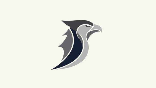 Stylized bird head graphic design