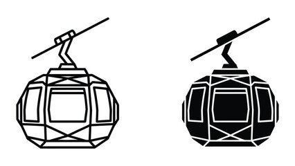 Comparison of transparent and opaque cable car gondolas with support structures © MDMOSLEM