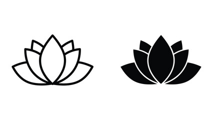 Obraz premium Contrasting lotus flower designs in monochrome styles
