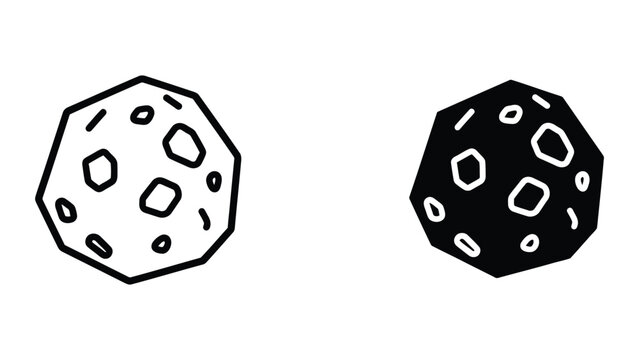 Contrasting depictions of a cratered celestial body in monochrome and reverse color schemes