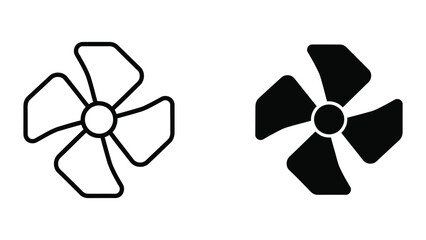 Comparison of a white and a black fan blade design with four curved blades each © MSTSALMA