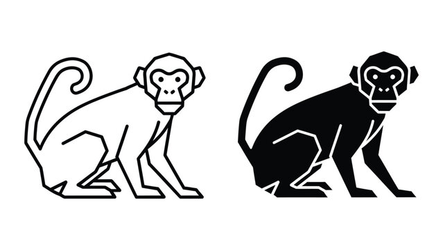 Contrast of monochromatic monkeys in different fill styles