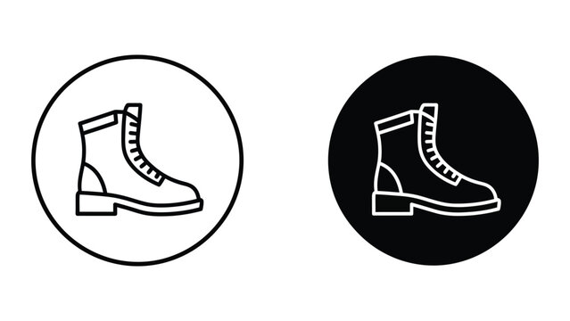 Comparison of a white boot icon on contrasting backgrounds