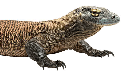 Fototapeta premium A large monitor lizard isolated on transparent background
