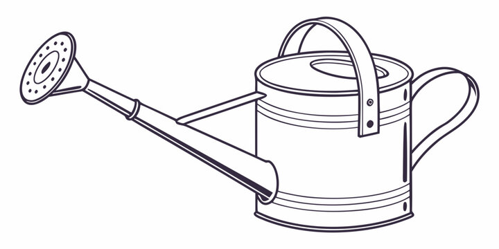 A vintage watering can with a classic design and a removable spout