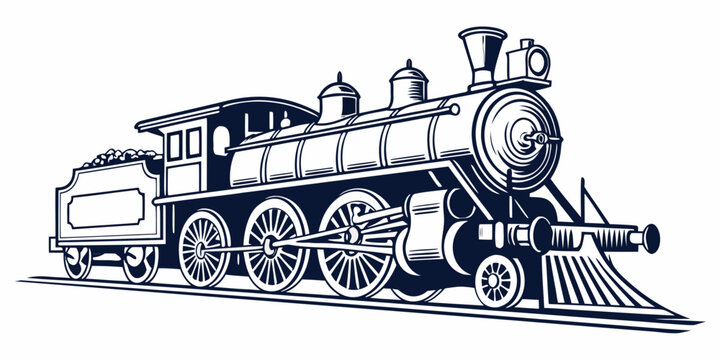 A vintage steam locomotive with a tender car, emitting smoke from its stack, traveling on train tracks.