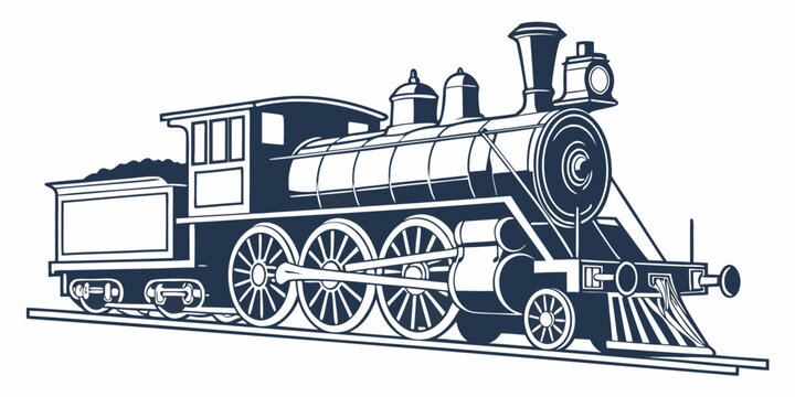 A vintage steam locomotive pulling passenger cars along a railway track