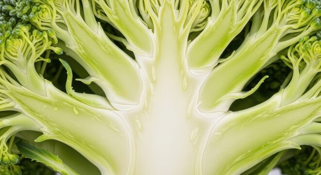 Fresh green cauliflower vegetable close-up.