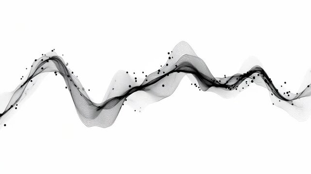 Sound Waveform Audio Signal Frequency Black Abstract Motion Background