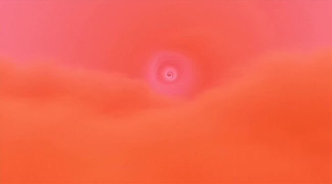 A pinkish red background with a circular ripple effect image