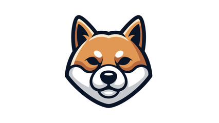 Fototapeta premium Dog face graphic on white background