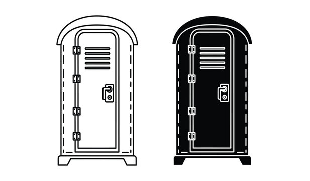 Silhouette of two vintage metal mailboxes side by side with arched tops