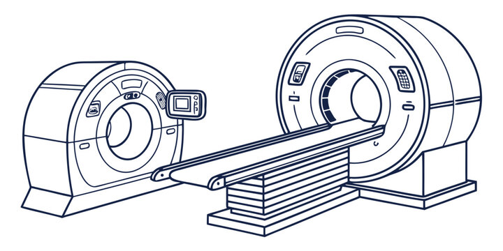 Two different types of mri machines used for medical imaging and diagnostics.
