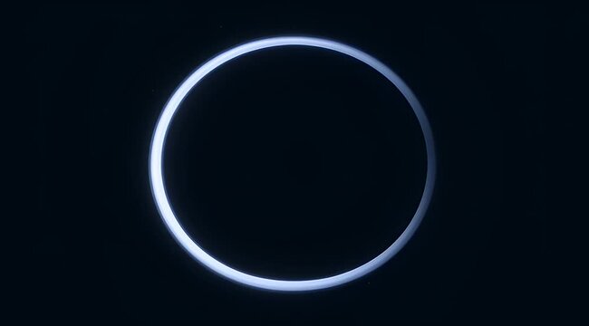 Solar eclipse phenomenon displaying the Sun as a ring of fire in space