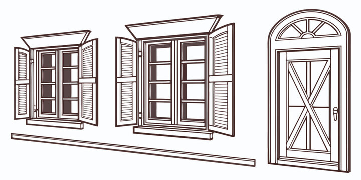 Three different types of windows with distinct designs and features