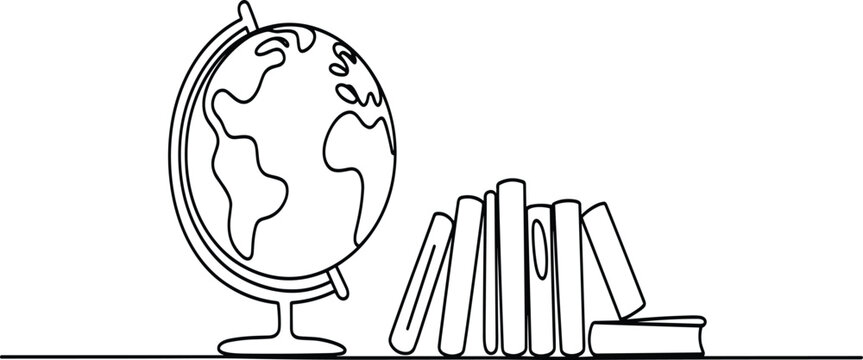 Black and white line of a human head profile with a lightbulb inside line human head profile view de