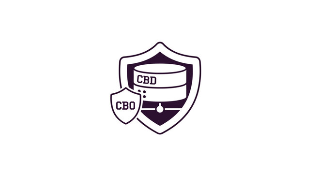 CBD and CBO shield logo design.