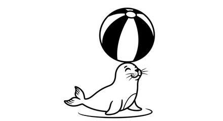 Seal Playing with Beach Ball. © Margo