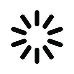 Fototapeta premium Loading Spinner Minimal Black Silhouette Vector