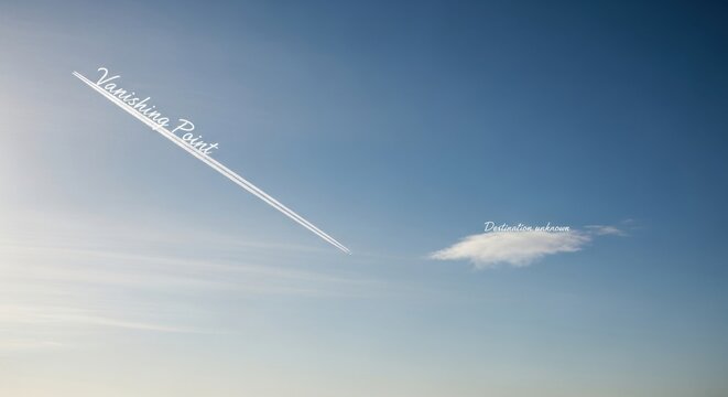 321 Flight Viewpoint in Vast Sky