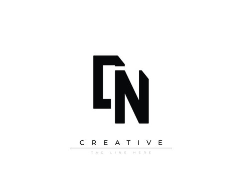 Minimalist LN logo design with creative typography and modern lines