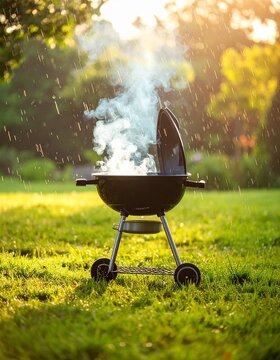 Grill im Regen (besondere Stimmung)