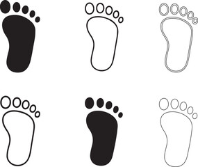 Obraz premium Isolated Foot Icon Design, foot icon, foot vector, human foot anatomy, lower limb structure, body support concept, medical illustration, editable icon set, ui app graphic