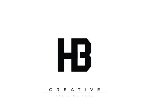 Modern stylized HB monogram logo with creative tagline placeholder