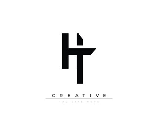 Fototapeta premium Modern abstract monogram logo design with creative tagline placeholder