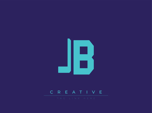 Modern stylized monogram logo with creative tagline design on dark purple background