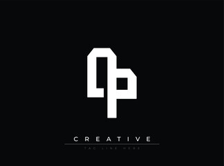 Obraz premium Modern stylized letter p logo design creative branding concept