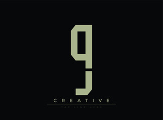 Obraz premium Modern stylized letter Q graphic with creative tagline placeholder design