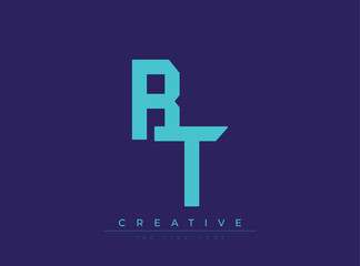 Fototapeta premium Modern stylized creative logo design featuring bold letters on deep purple background