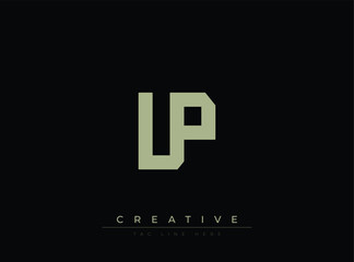 Obraz premium Modern Minimalist Letter P Logo Design Creative Tagline Presentation