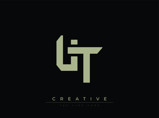 Fototapeta premium Modern Minimalist Creative Logo Design With Green Light Style Typography