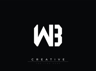 Fototapeta premium Modern Minimalist Logo Design Featuring W3 Creative Branding Elements