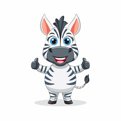 Obraz premium niedliches Zebra Daume hoch