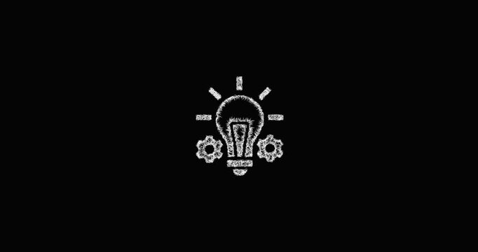 Sketch brainstorming icon animation - smooth progressive reveal